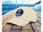 Nautical Captain Hat, Boat Cap, Captain Gift, Dad Boat Gift, Anchor Hat, First Mate Crew