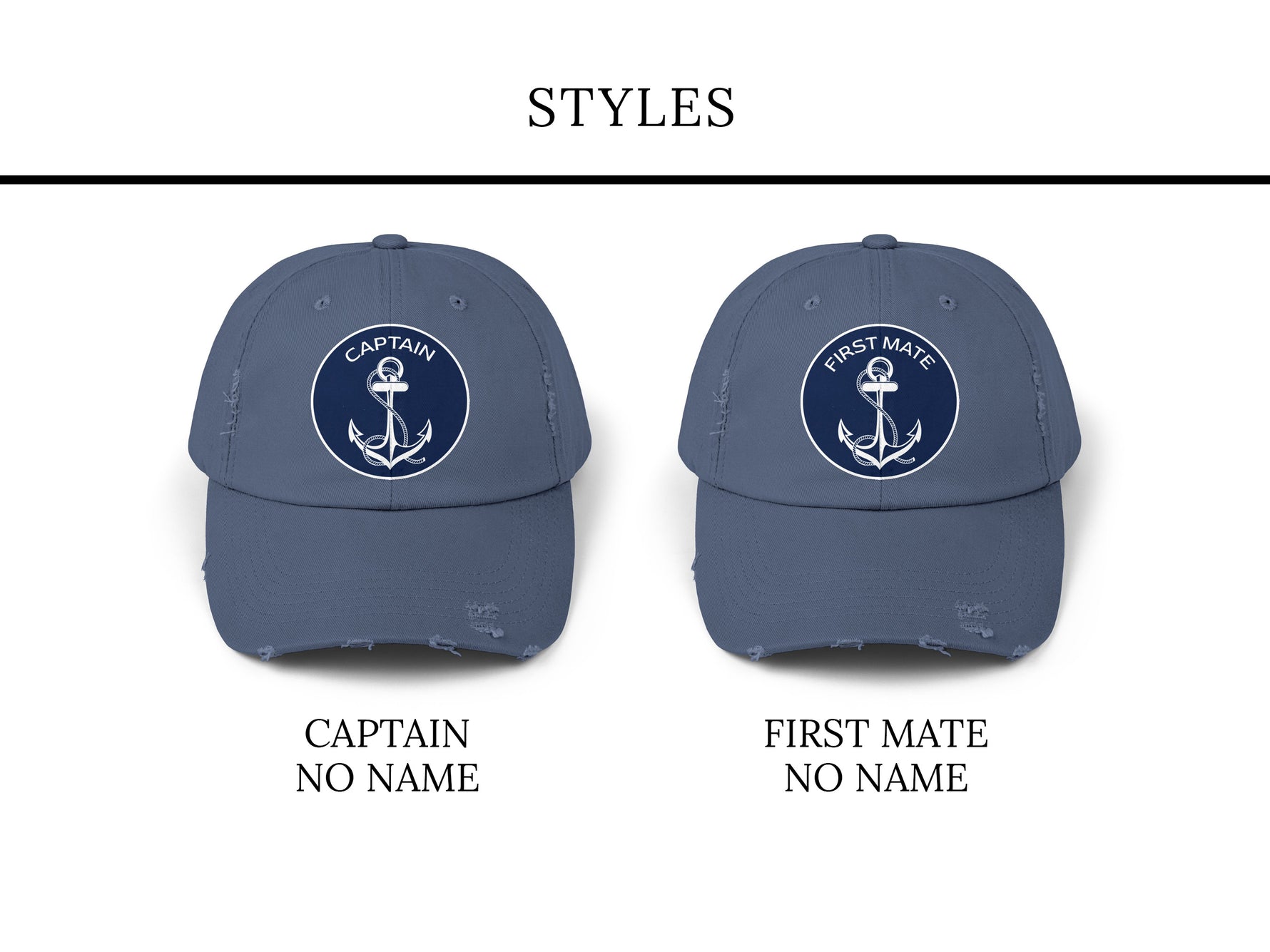 Nautical Captain Hat, Boat Cap, Captain Gift, Dad Boat Gift, Anchor Hat, First Mate Crew