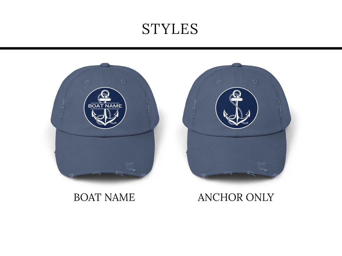 Nautical Captain Hat, Boat Cap, Captain Gift, Dad Boat Gift, Anchor Hat, First Mate Crew