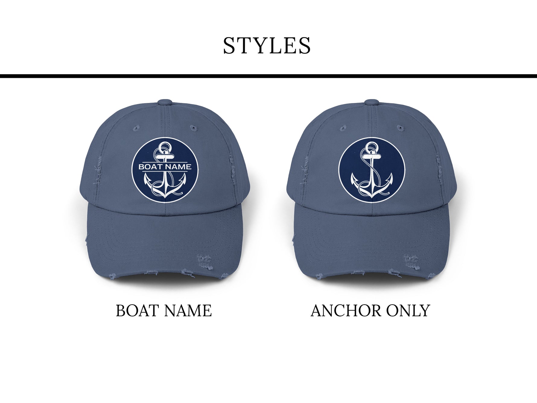 Nautical Captain Hat, Boat Cap, Captain Gift, Dad Boat Gift, Anchor Hat, First Mate Crew