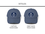 Nautical Captain Hat, Boat Cap, Captain Gift, Dad Boat Gift, Anchor Hat, First Mate Crew