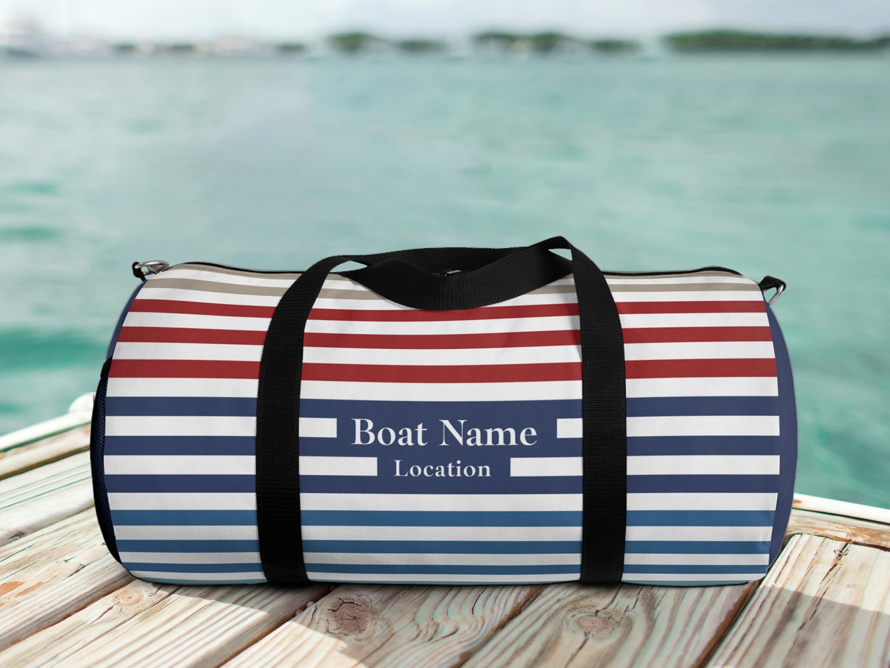 Boat Bag Personalized, Boating Gift, Duffel Bag for Women, Nautical Travel Bag, Boat Owner Gift