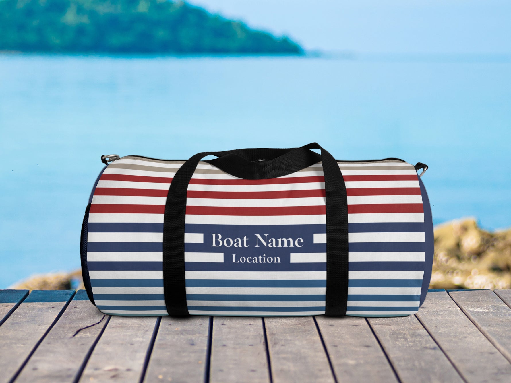 Boat Bag Personalized, Boating Gift, Duffel Bag for Women, Nautical Travel Bag, Boat Owner Gift