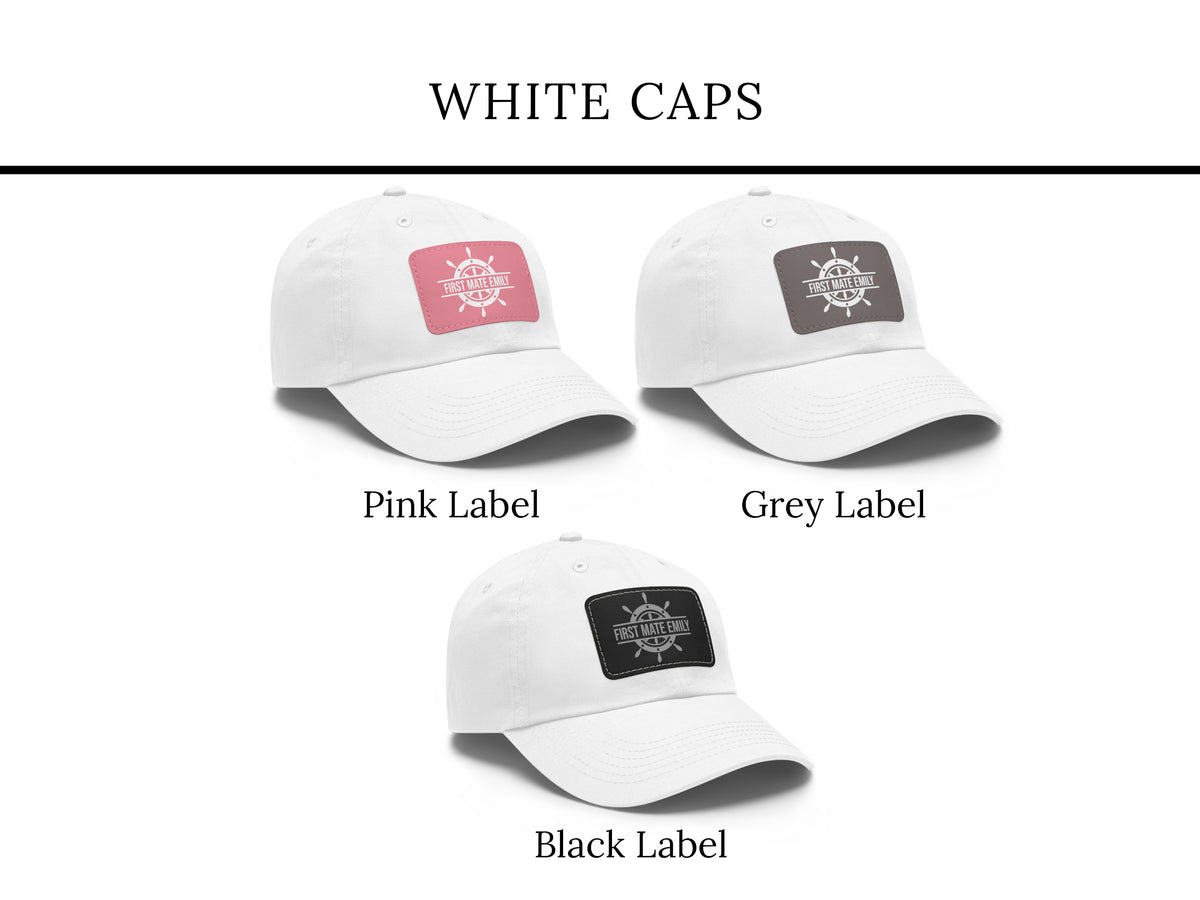 Custom Matching Caps, Captain First Mate Crew Hat, Personalized Boat Cap for Sailors, Sailing Gift for Yacht Owners