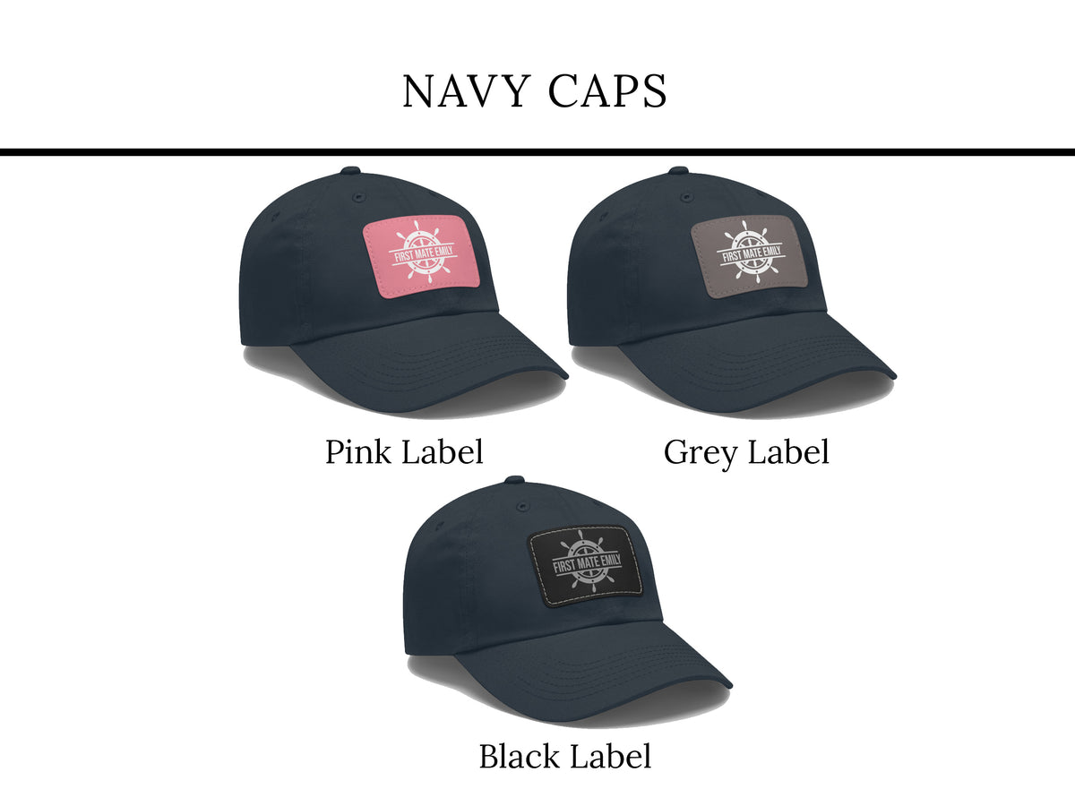 Custom Matching Caps, Captain First Mate Crew Hat, Personalized Boat Cap for Sailors, Sailing Gift for Yacht Owners