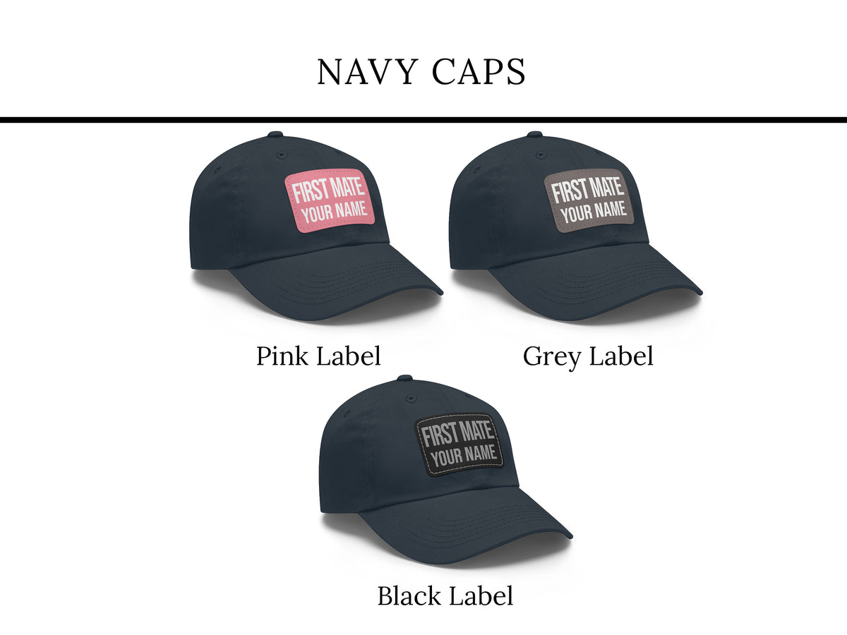 Personalized Captain Hat, Custom Boat Cap for Sailors, Captain First Mate Matching Caps, Nautical Hat for Crew