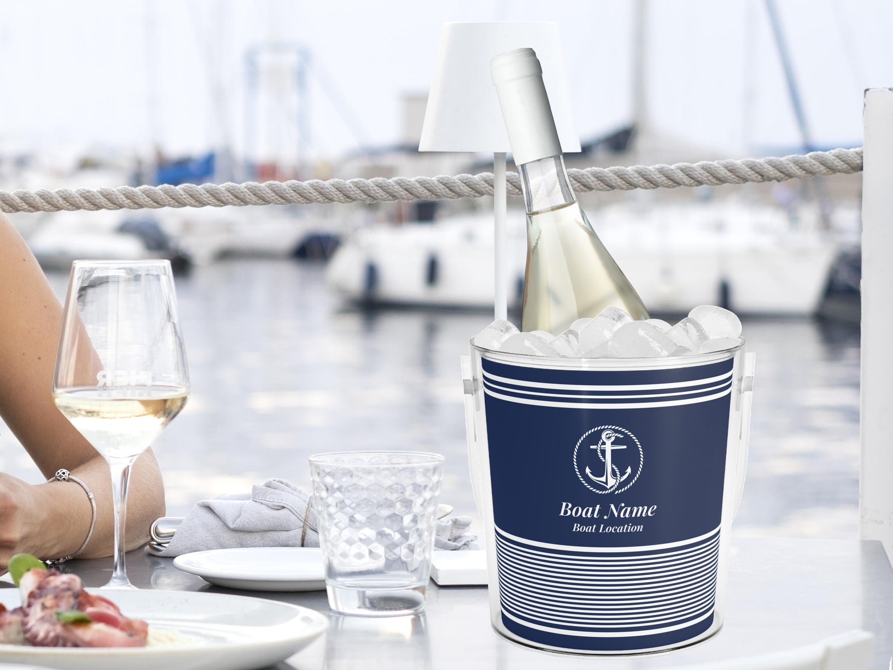 Boat Ice Bucket, Boat Gift, Nautical Wine Chiller, Gift for Sailor, Coastal Barware, Yacht Decor