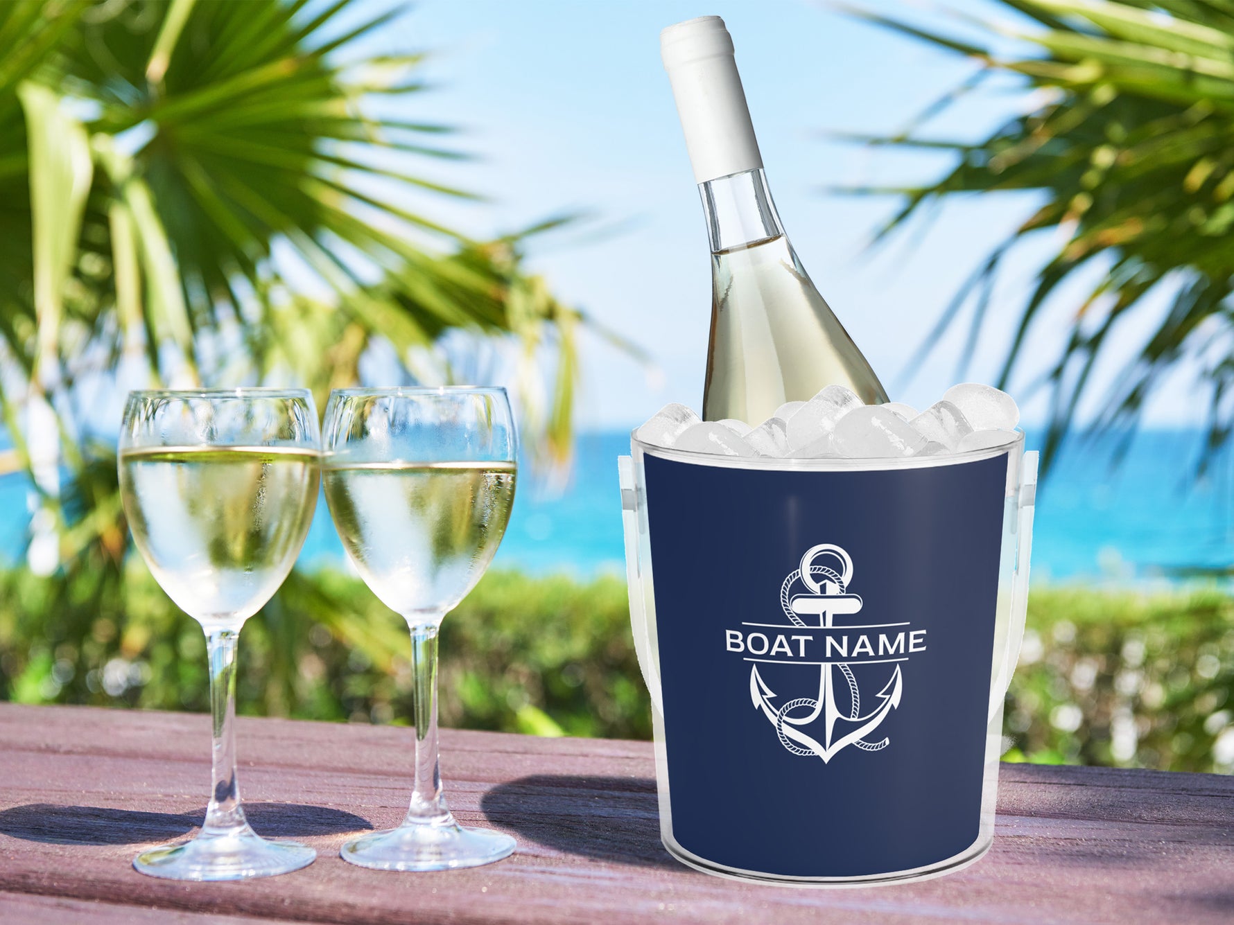 Boat Wine Bucket, Boat Gift, Nautical Wine Cooler, Boat Decor, Gift for Captain, Nautical Wedding Gift