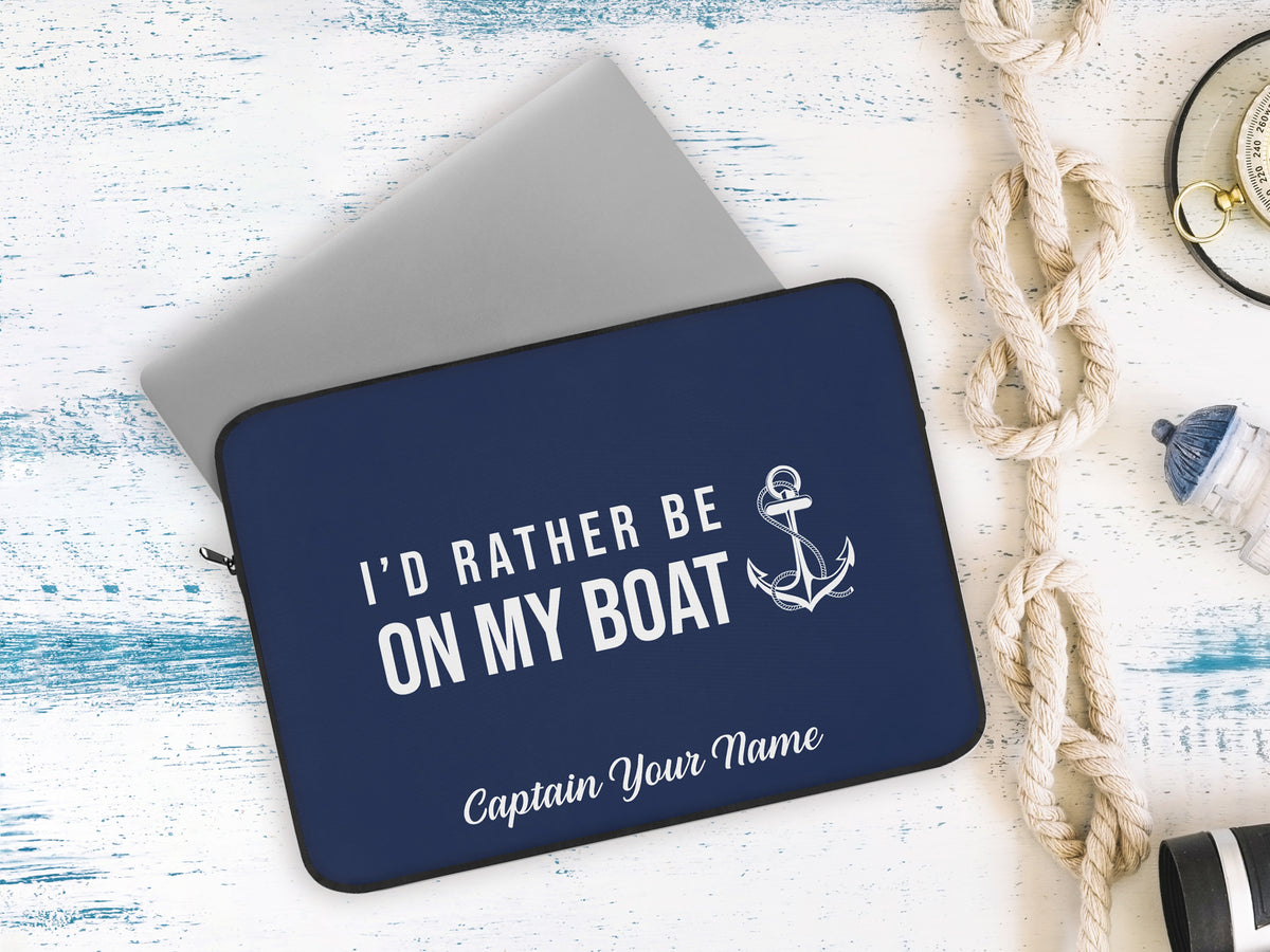 Boat Laptop Sleeve 12 13 15 Inch, Boat Gift, Gift for Captain, Custom Laptop Sleeve, Boat iPad Cover