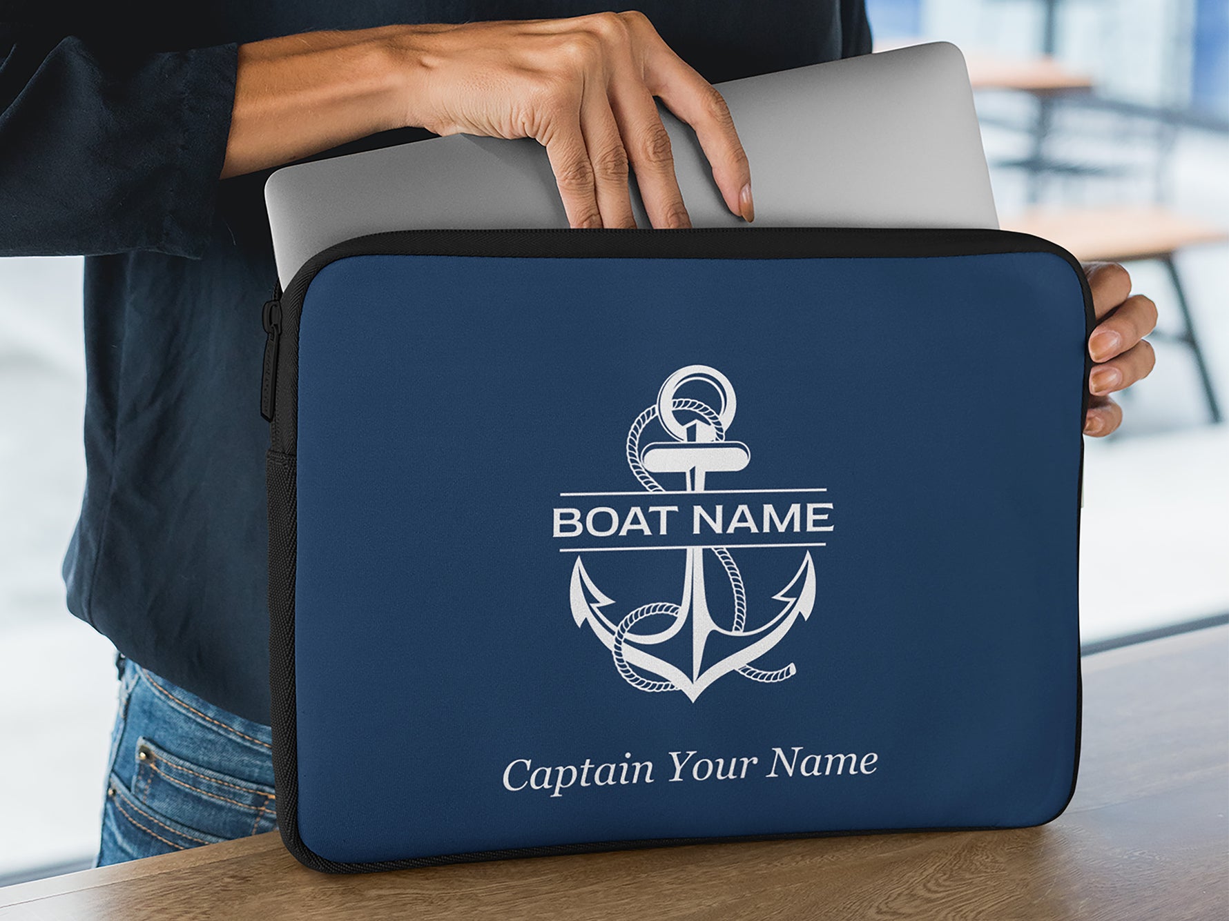 Nautical Laptop Cover 12 13 15 Inch, Boat Gift, Nautical Gifts, Custom Laptop Case, Boat iPad Sleeve, Tablet Case