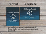 Anchor Boat Mat, Heavy Duty Welcome Aboard Nautical Yatch Mat, Sailing Themed Gift for New Boat Owners