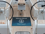 Anchor Boat Mat, Heavy Duty Welcome Aboard Nautical Yatch Mat, Sailing Themed Gift for New Boat Owners