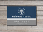 Custom Boat Mat, Heavy Duty Anchor Mat, Boat Owner Gift, Welcome Aboard Boat Rug , Yacht Club Gift