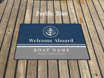 Custom Boat Mat, Heavy Duty Anchor Mat, Boat Owner Gift, Welcome Aboard Boat Rug , Yacht Club Gift