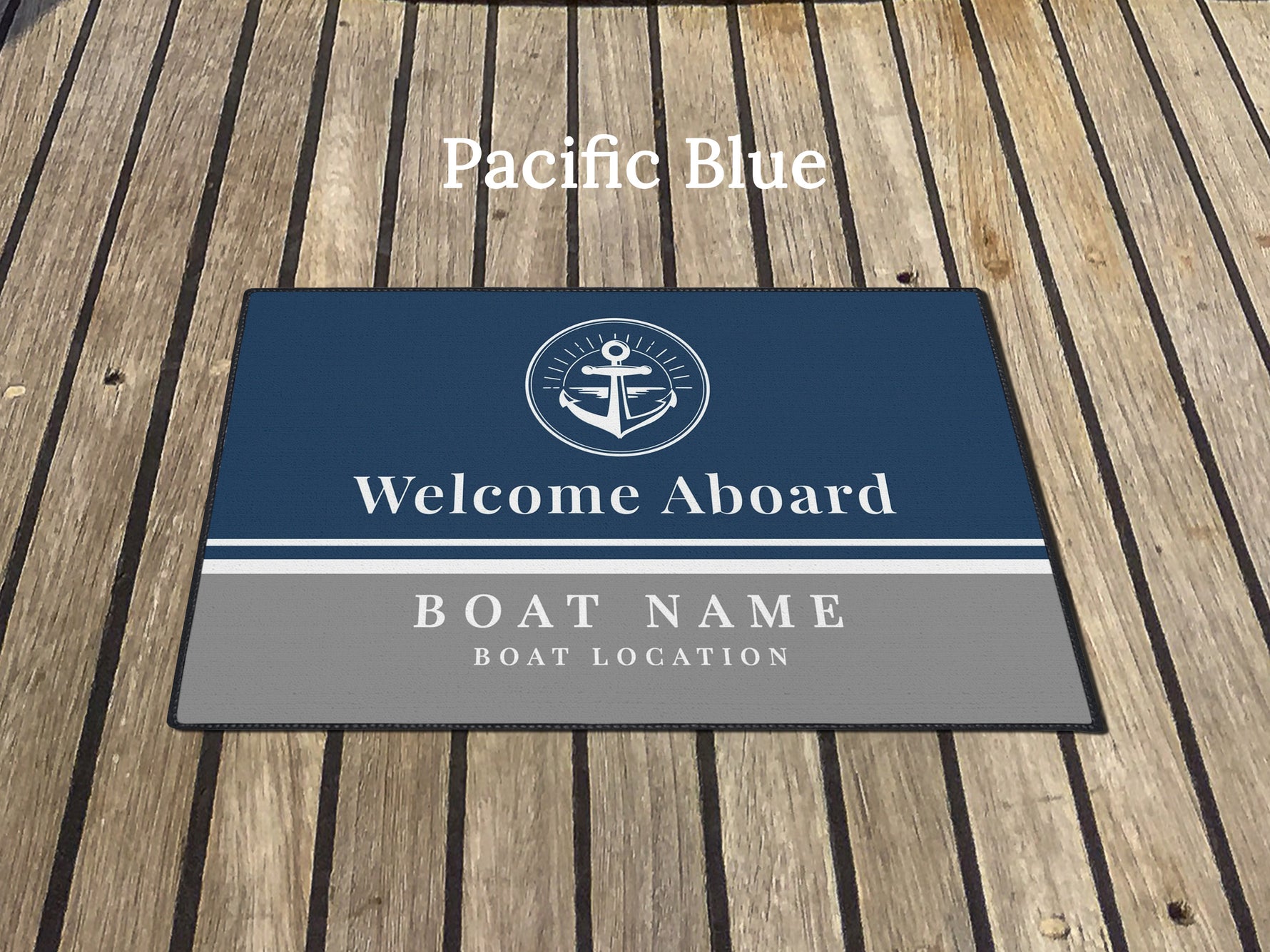 Custom Boat Mat, Heavy Duty Anchor Mat, Boat Owner Gift, Welcome Aboard Boat Rug , Yacht Club Gift