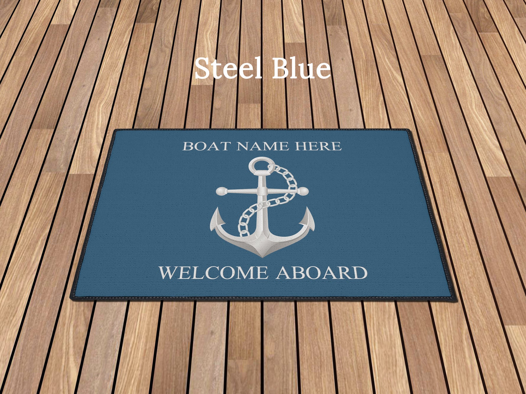 Custom Heavy Duty Mat for Boat, Anchor Yatch Mat, Nautical Lake House Doormat