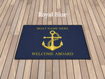 Nautical Welcome Heavy Duty Mat, Custom Yacht Mat, Family Boat Gift, Doormat for Lake House