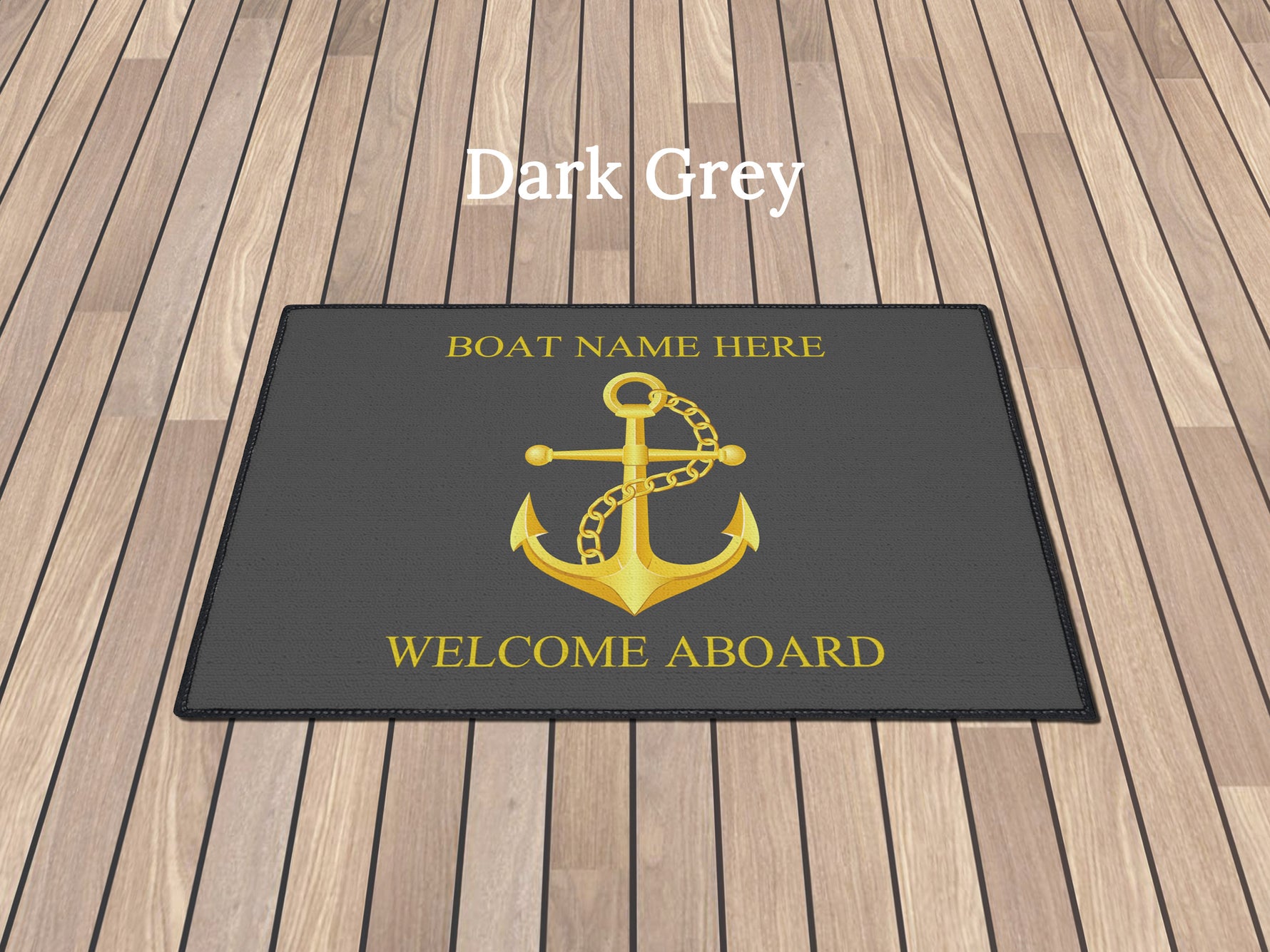 Nautical Welcome Heavy Duty Mat, Custom Yacht Mat, Family Boat Gift, Doormat for Lake House