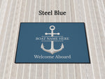 Custom Welcome Boat Mat, Boat Gift Personalized, Boat Accessories, Boat Owner Gift, Boat Decor, Lake House Mat