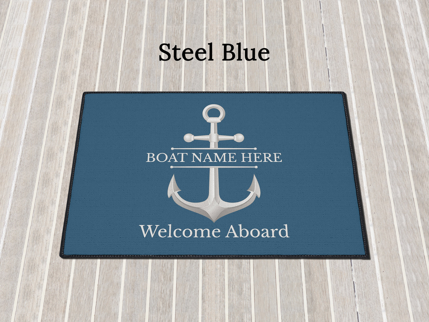 Custom Welcome Boat Mat, Boat Gift Personalized, Boat Accessories, Boat Owner Gift, Boat Decor, Lake House Mat