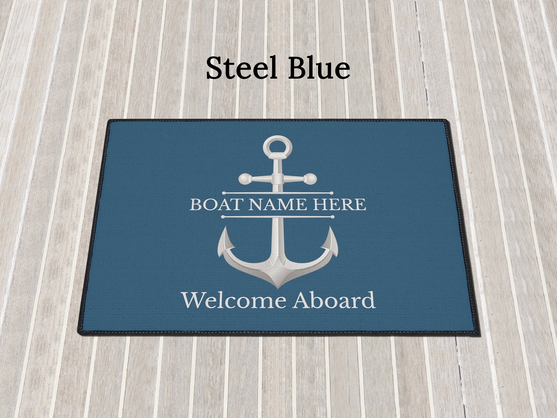 Custom Welcome Boat Mat, Boat Gift Personalized, Boat Accessories, Boat Owner Gift, Boat Decor, Lake House Mat