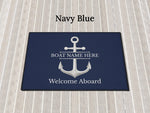 Custom Welcome Boat Mat, Boat Gift Personalized, Boat Accessories, Boat Owner Gift, Boat Decor, Lake House Mat