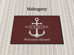 Custom Welcome Boat Mat, Boat Gift Personalized, Boat Accessories, Boat Owner Gift, Boat Decor, Lake House Mat