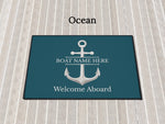 Custom Welcome Boat Mat, Boat Gift Personalized, Boat Accessories, Boat Owner Gift, Boat Decor, Lake House Mat