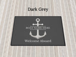 Custom Welcome Boat Mat, Boat Gift Personalized, Boat Accessories, Boat Owner Gift, Boat Decor, Lake House Mat