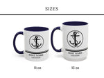 Boat Mug, Boat Gifts, Funny Boating Gift, Captain Mug, Custom Anchor Mug, Nautical Gift, Sailing Mug