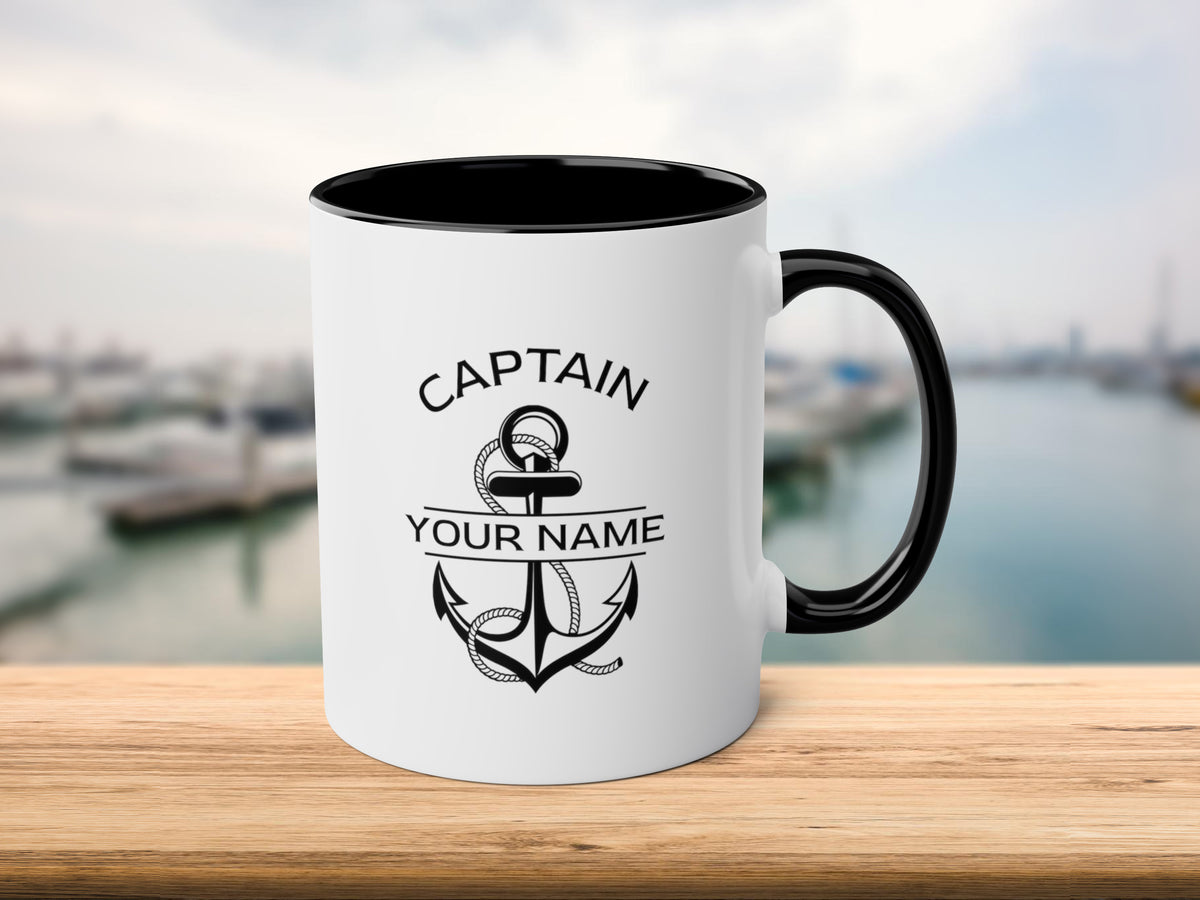 Boat Mug, Boat Gifts, Captain Mug, Custom Anchor Mug, Nautical Gift, Boat Captain Gift, Gift for Sailor