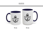 Boat Mug, Boat Gifts, Captain Mug, Custom Anchor Mug, Nautical Gift, Boat Captain Gift, Gift for Sailor