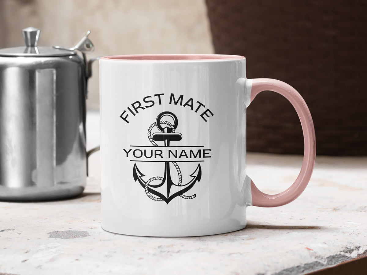 Boat Mug, Boat Gifts, Captain Mug, Custom Anchor Mug, Nautical Gift, Boat Captain Gift, Gift for Sailor