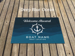 Custom Boat Rug, Nautical Outdoor Lake House Rug, Anchor Rug, Boat Owner Gift