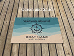 Custom Boat Rug, Nautical Outdoor Lake House Rug, Anchor Rug, Boat Owner Gift