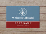 Boat Rug, Nautical Outdoor Rug, Anchor Rug for Boat, Sailing Themed Gift for Yacht Owners