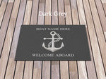 Custom Boat Name Rug, Nautical Anchor Rug for Boat Lovers, Custom Gift for Yacht or Lake House