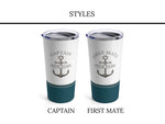 Boat Tumbler, Boat Gift, Captain First Mate, Sailing Gifts, Boating Accessories