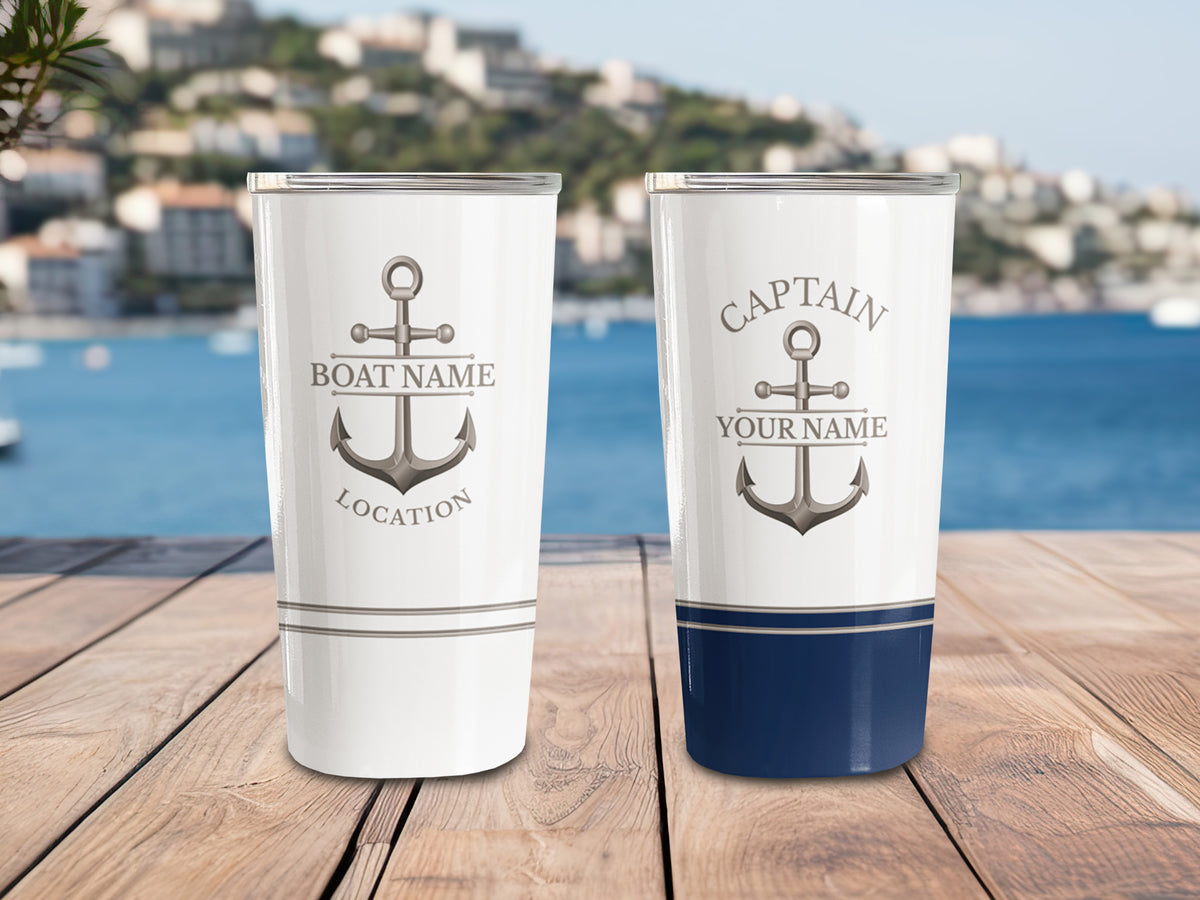 Boat Tumbler, Boat Gift, Captain First Mate, Sailing Gifts, Boating Accessories