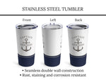 Boat Tumbler, Boat Gift, Captain First Mate, Sailing Gifts, Boating Accessories