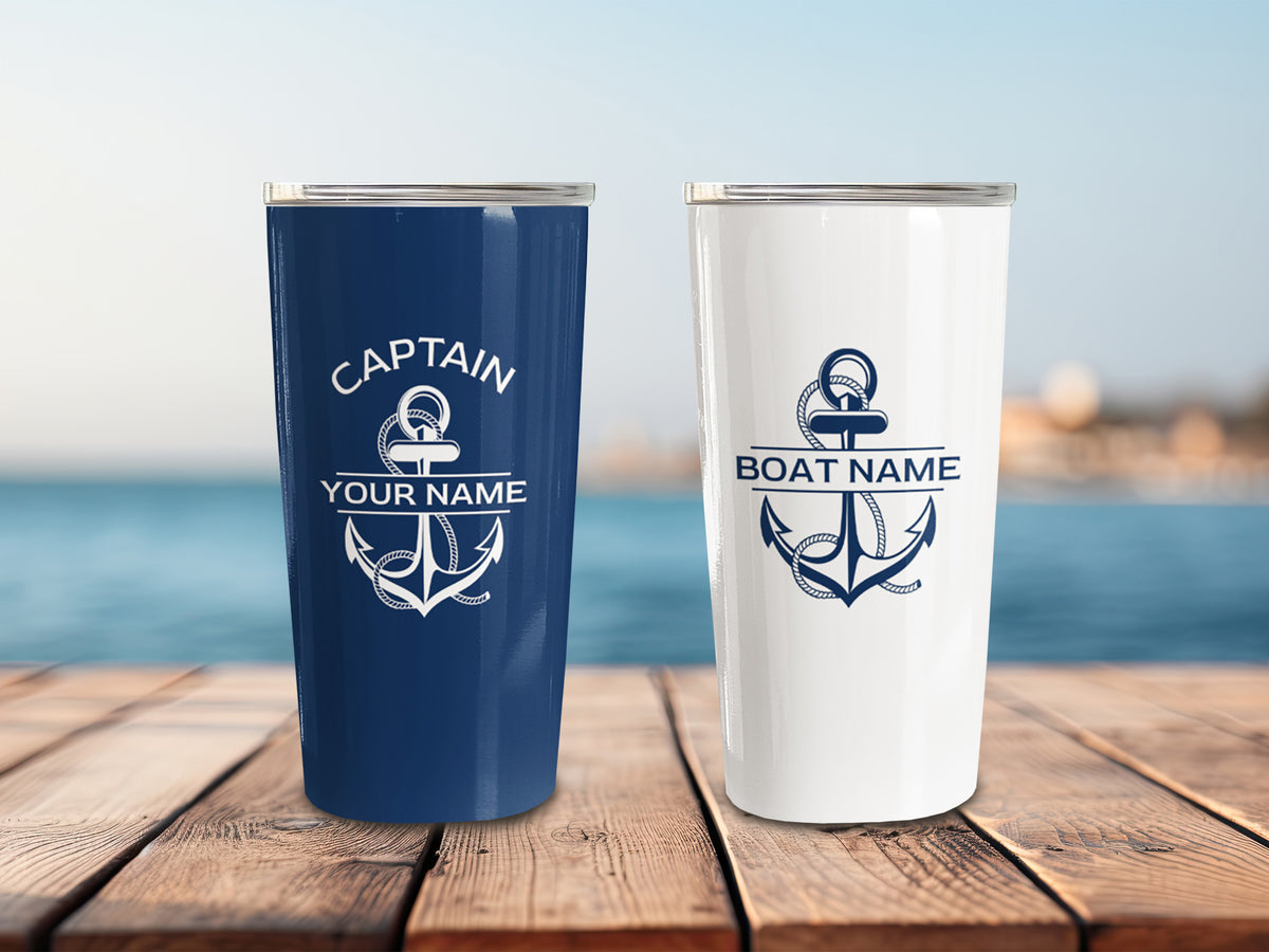 Boat Gift, Boat Tumbler, Boating Accessories, Lake Tumbler, Captain First Mate