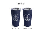 Boat Gift, Boat Tumbler, Boating Accessories, Lake Tumbler, Captain First Mate