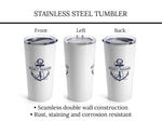 Boat Gift, Boat Tumbler, Boating Accessories, Lake Tumbler, Captain First Mate