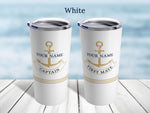 Boat Tumbler, Nautical Tumbler, Boat Gifts Personalized, Boat Cup, Boat Captain Gift, Boating Accessories, Sailing Gifts