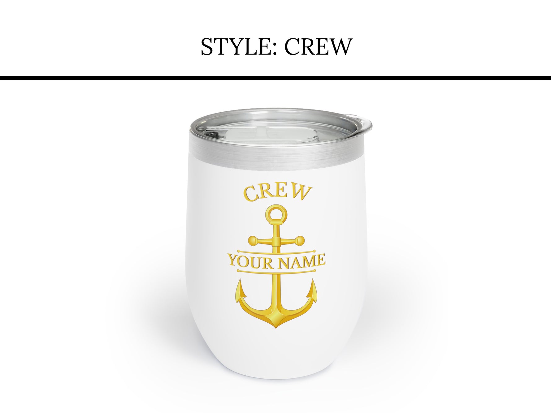 Custom Anchor Wine Tumbler, Nautical Gift, Boat Tumbler, Captain First Mate Crew