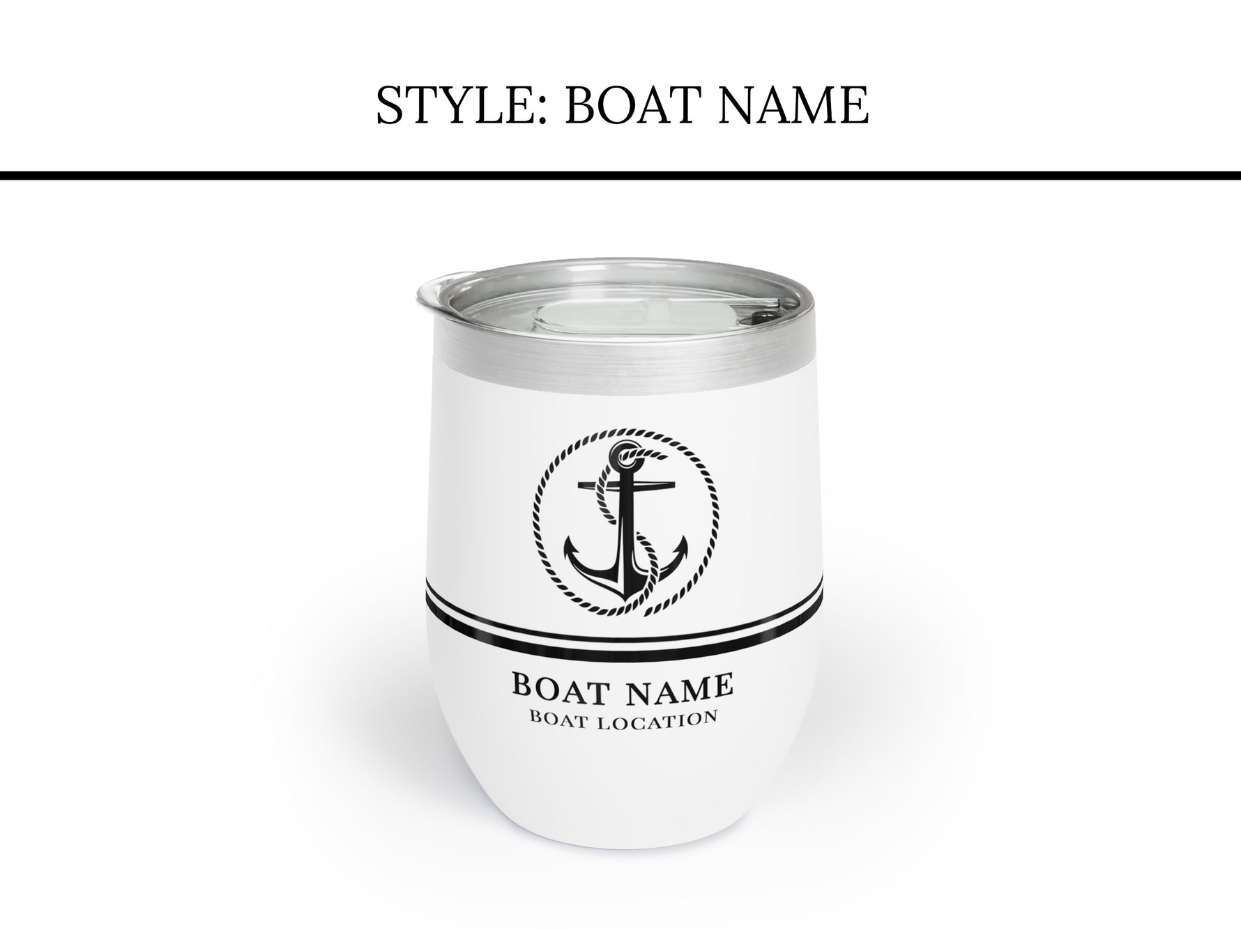 Boat Wine Tumbler, Custom Yacht Tumbler, Boat Name Gift, Captain First Mate Crew