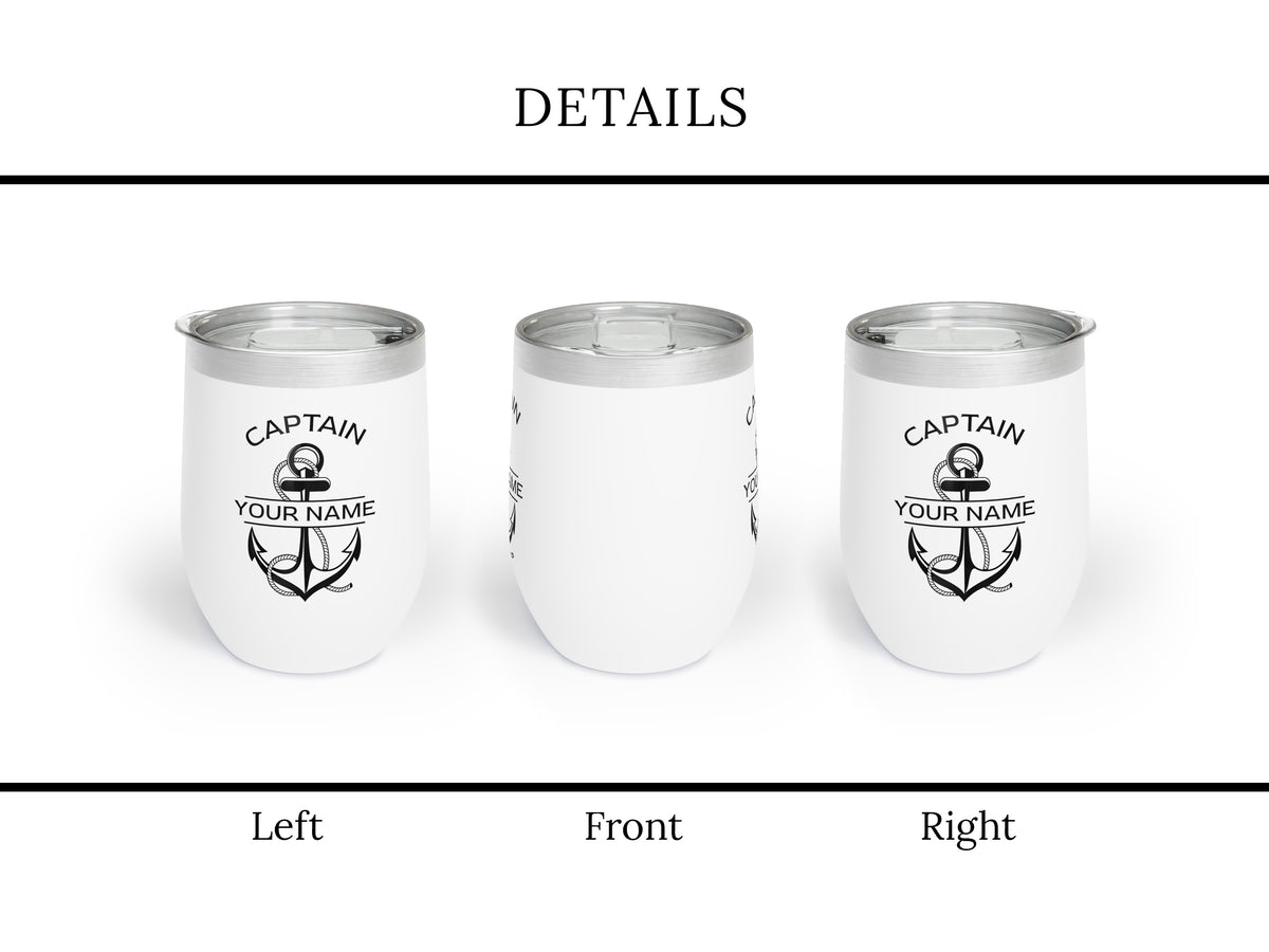 Nautical Wine Tumbler, Boat Gifts, Insulated Wine Tumbler for Boat Lovers, Sailing Gift