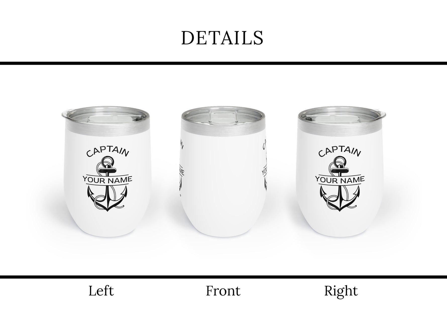 Nautical Wine Tumbler, Boat Gifts, Insulated Wine Tumbler for Boat Lovers, Sailing Gift