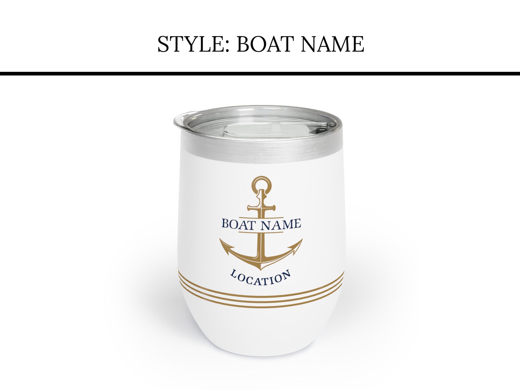 Boat Gifts Personalized, Boat Wine Tumbler, Nautical Insulated Wine Tumbler