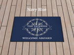 Family Boat Gift, Welcome Aboard Mat, Nautical Boat Accessories, Lake House Gift